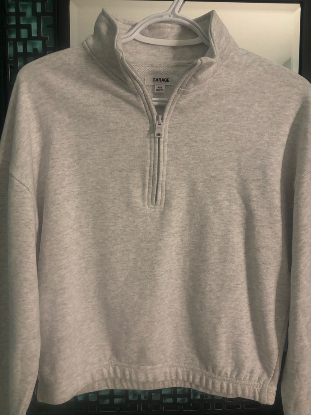 Garage Light Gray Women's Quarter-Zip Sweater
